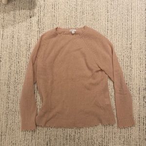 Minnie rose light pink cashmere distressed sweater